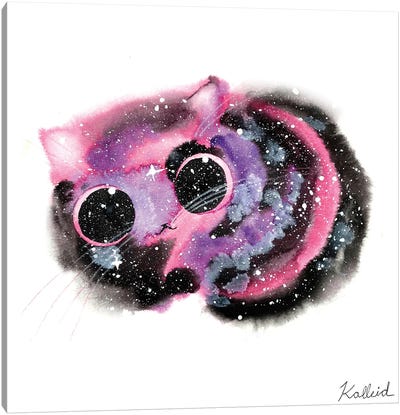 Cheshire Galaxy Cat Canvas Art Print - Alice In Wonderland