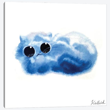 Cloud Cat Canvas Print #KHK31} by Kalleidoscape Design Canvas Print