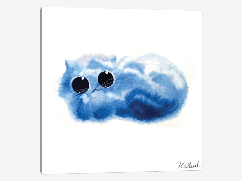 Cloud Cat by Kalleidoscape Design 1-piece Canvas Wall Art