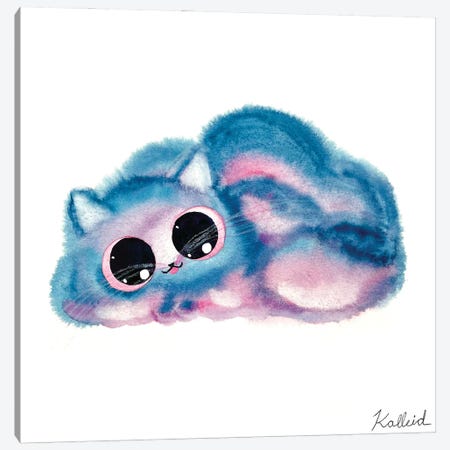 Cloud Cat Pink Blue Canvas Print #KHK32} by Kalleidoscape Design Canvas Art Print