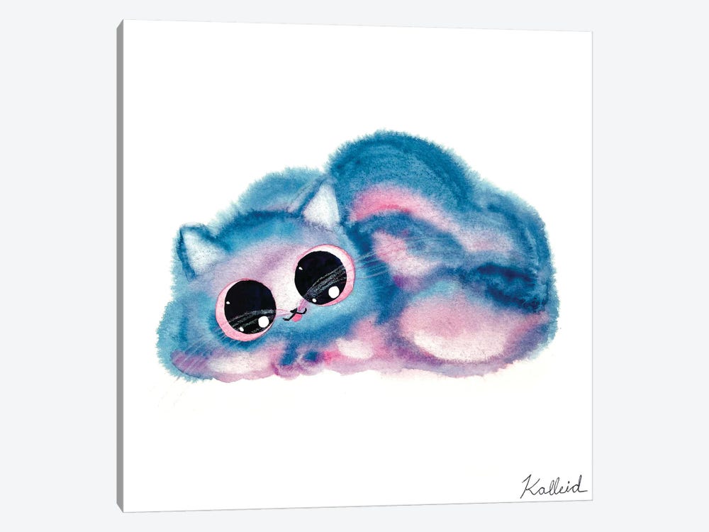 Cloud Cat Pink Blue by Kalleidoscape Design 1-piece Art Print