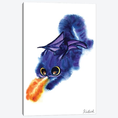 Dragon Cat Canvas Print #KHK40} by Kalleidoscape Design Canvas Artwork
