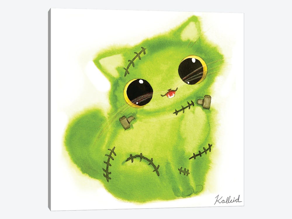 Franken Kitty by Kalleidoscape Design 1-piece Canvas Print