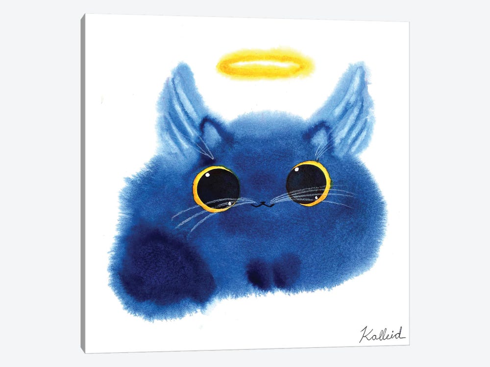 Angel Cat by Kalleidoscape Design 1-piece Canvas Art
