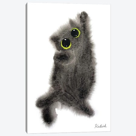 Gray Cat Canvas Print #KHK51} by Kalleidoscape Design Canvas Print
