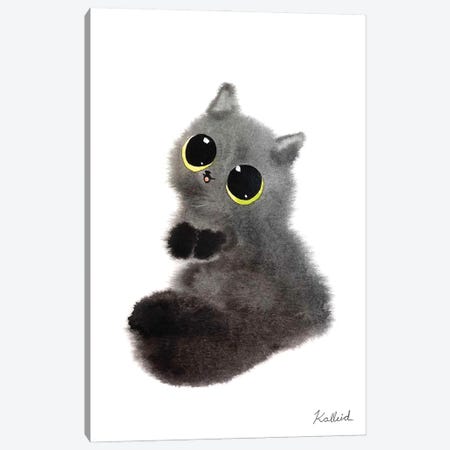 Grey Kitten Canvas Print #KHK54} by Kalleidoscape Design Canvas Art