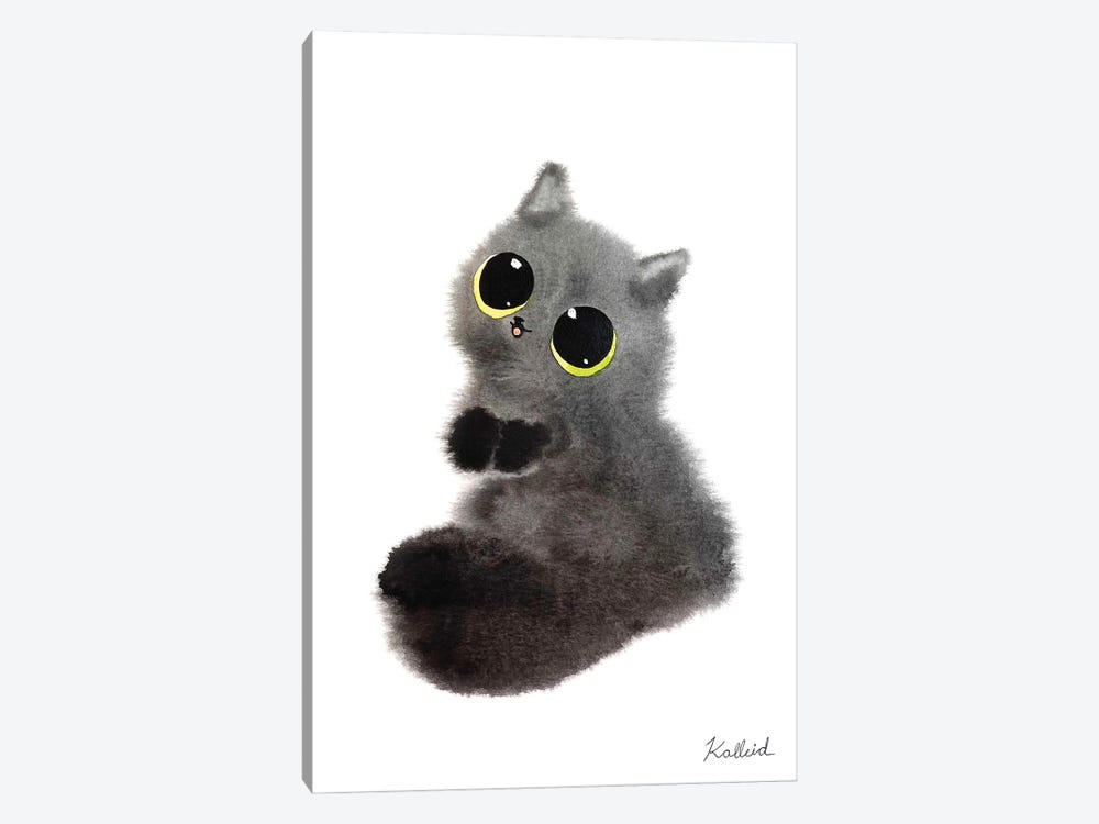 Grey Kitten by Kalleidoscape Design 1-piece Canvas Art Print