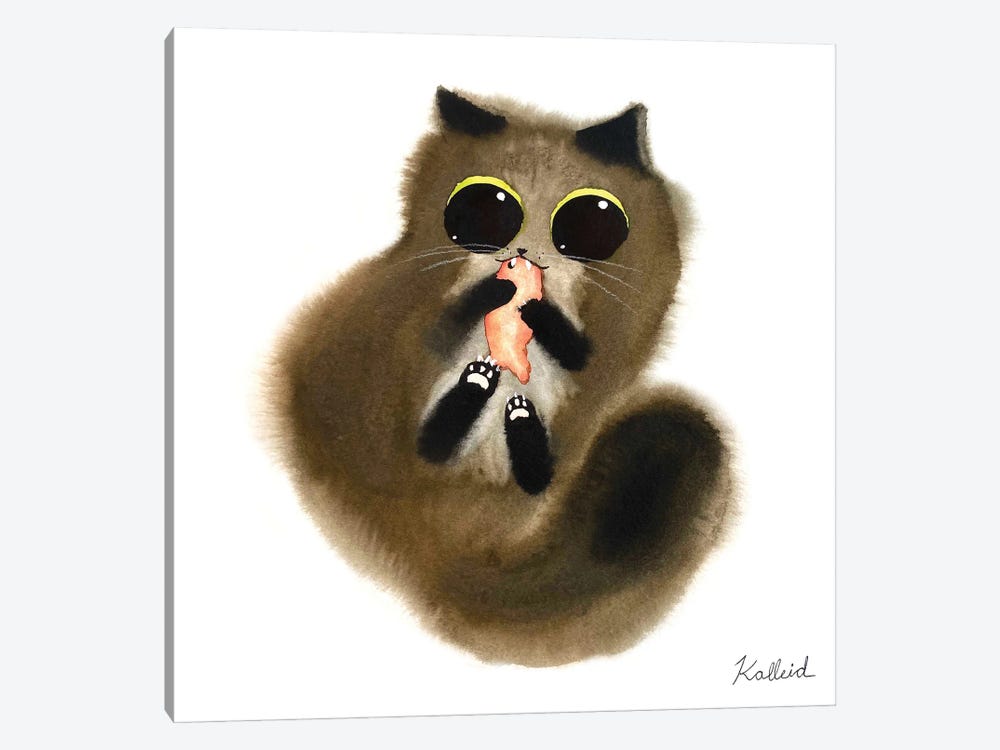 Kicky Cat by Kalleidoscape Design 1-piece Canvas Wall Art