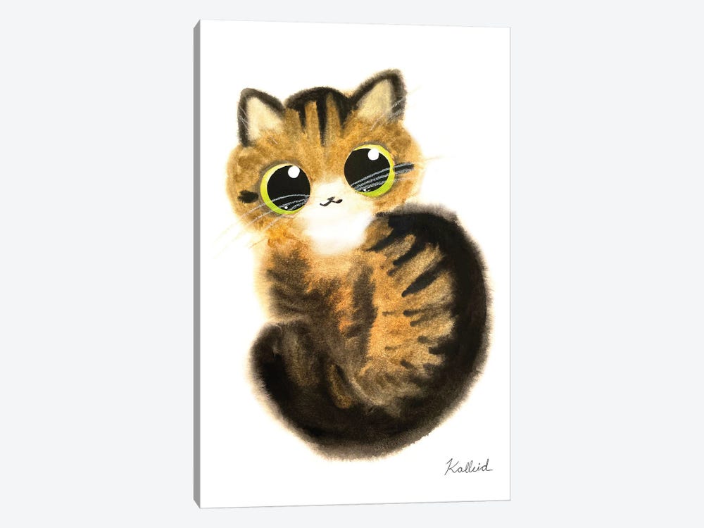 Kirky Tabby Cat by Kalleidoscape Design 1-piece Canvas Art Print