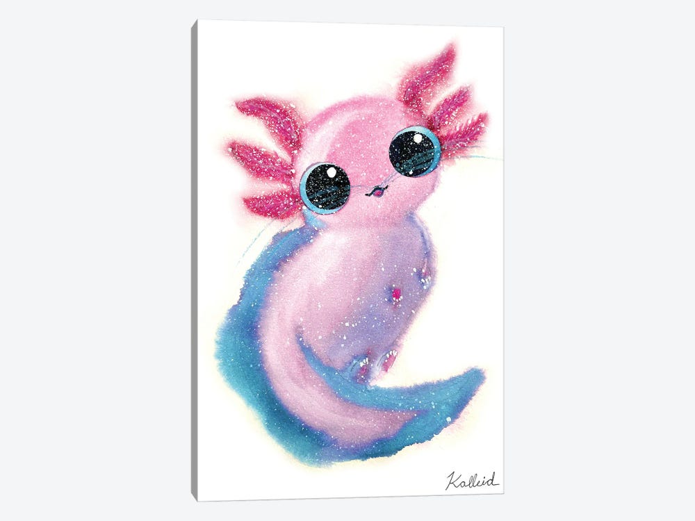 Axolotl Cat by Kalleidoscape Design 1-piece Canvas Artwork