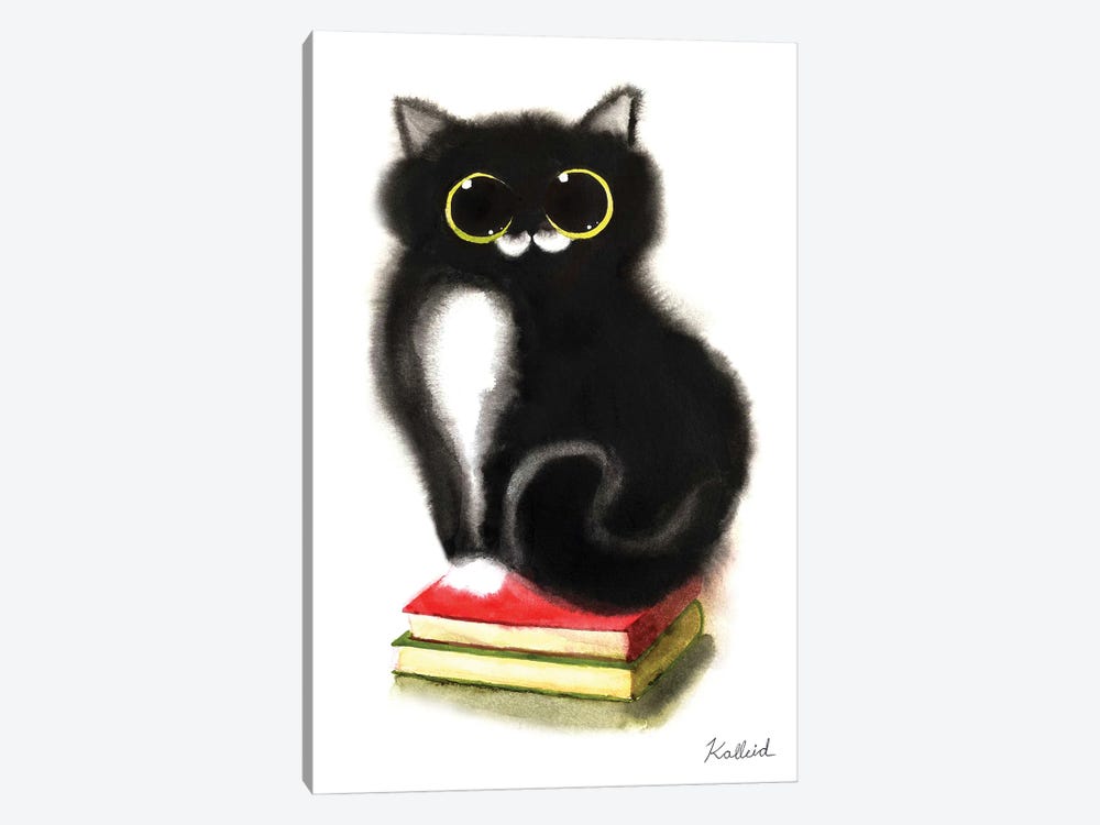 Mustache Cat by Kalleidoscape Design 1-piece Canvas Print