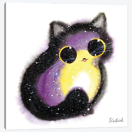 NB Pride Galaxy Cat Canvas Print #KHK75} by Kalleidoscape Design Canvas Wall Art