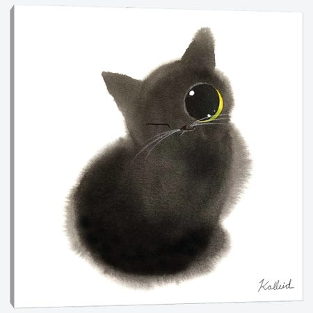 One Eyed Kitty Canvas Print #KHK79} by Kalleidoscape Design Canvas Print