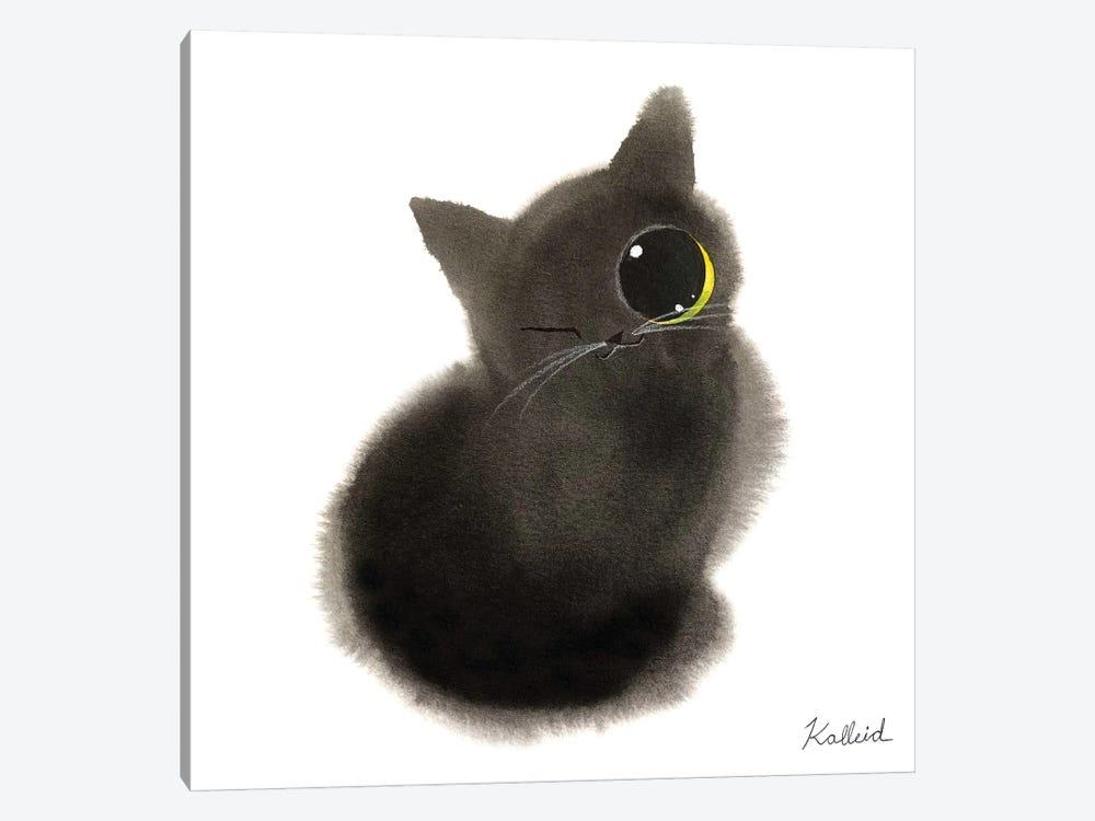 One Eyed Kitty by Kalleidoscape Design 1-piece Canvas Artwork