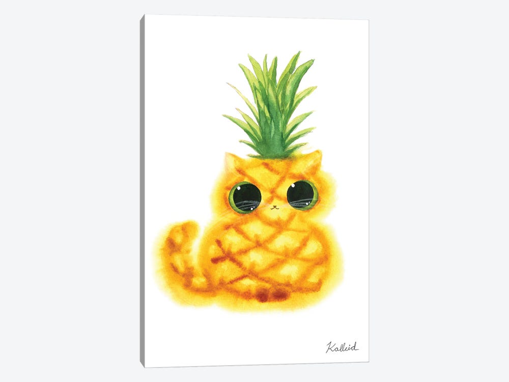 Pineapple Cat by Kalleidoscape Design 1-piece Canvas Print