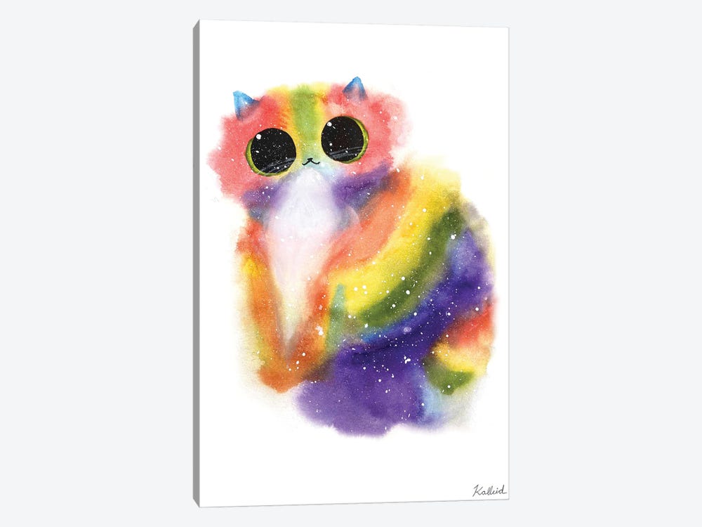 Rainbow Kitty by Kalleidoscape Design 1-piece Canvas Art