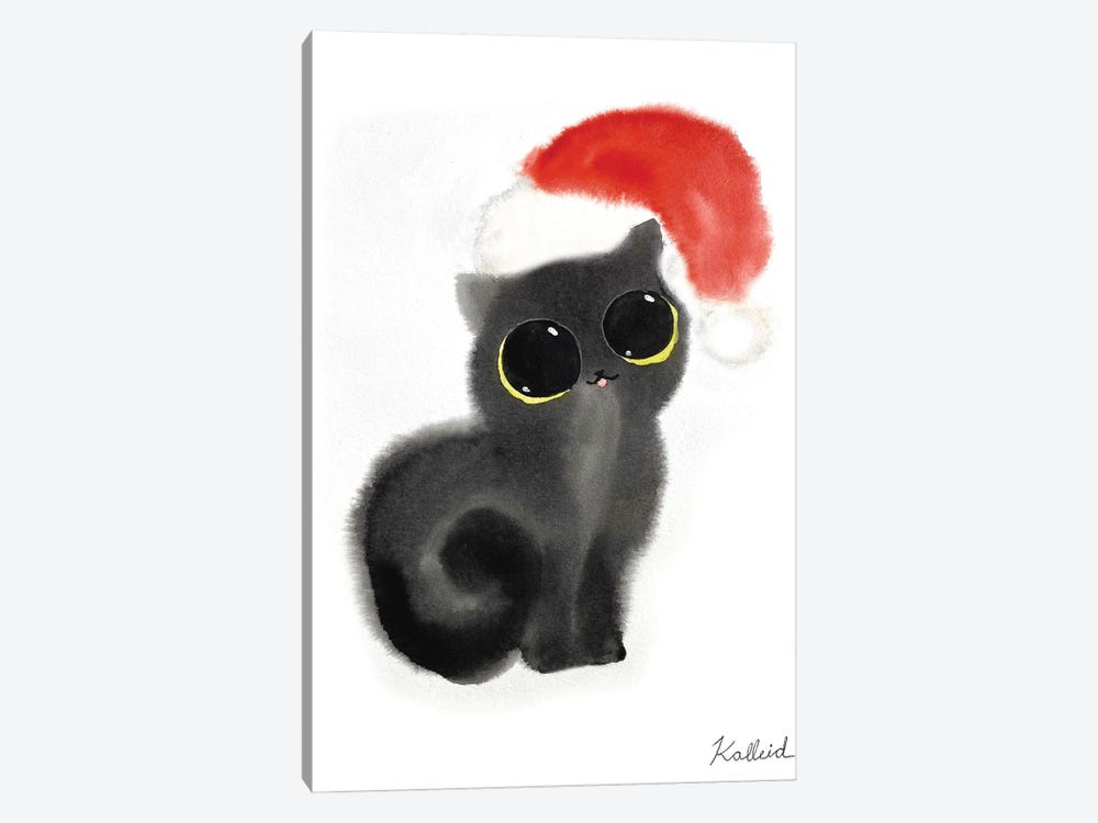Santa Cat by Kalleidoscape Design 1-piece Canvas Art