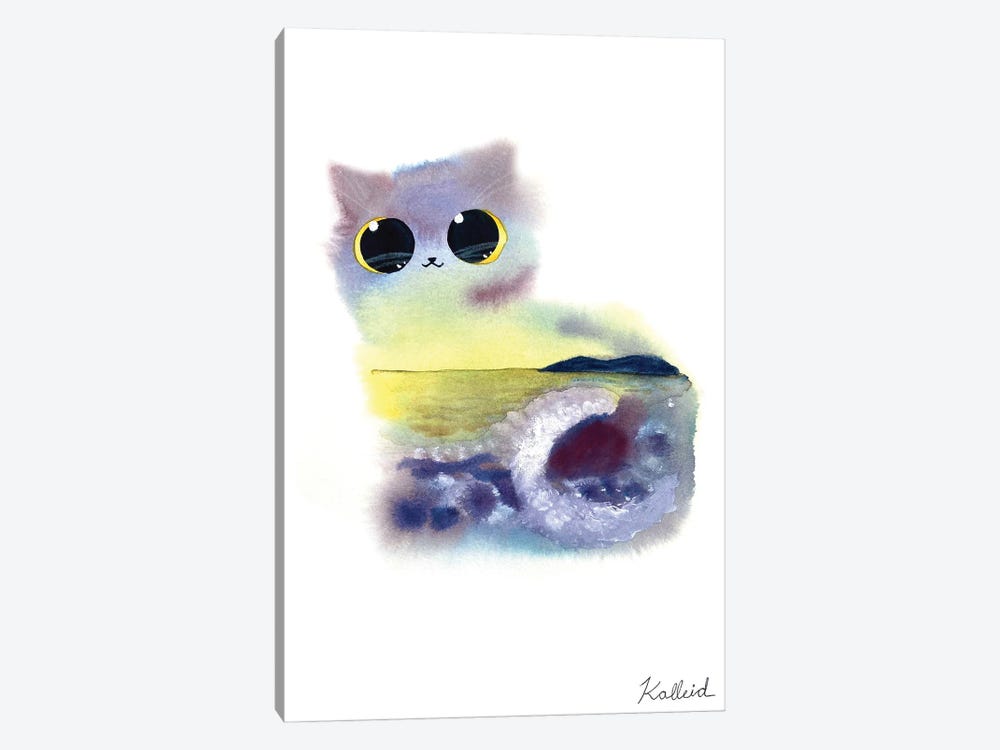 Seascape Cat by Kalleidoscape Design 1-piece Canvas Art