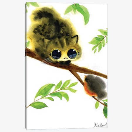 Seasons Summer Cat Canvas Print #KHK96} by Kalleidoscape Design Canvas Wall Art