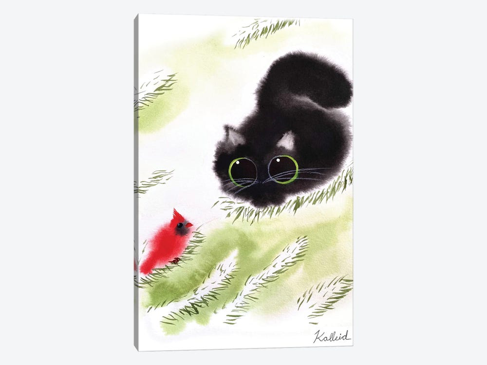 Seasons Winter Cat by Kalleidoscape Design 1-piece Canvas Art