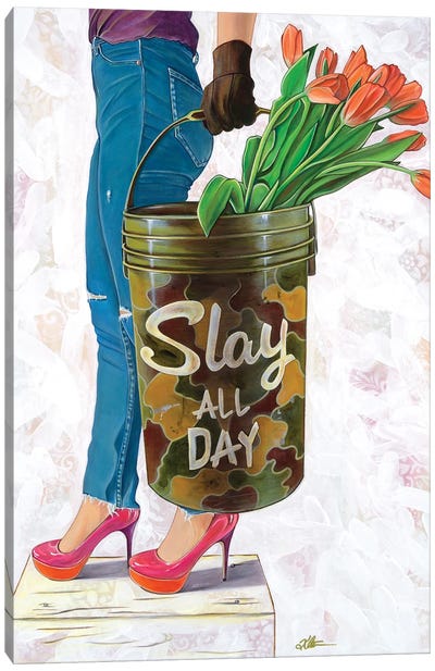 Slaying The Day Canvas Art Print - Legs