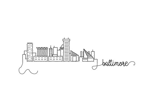 Maryland: Baltimore Skyline by Kharin Hanes