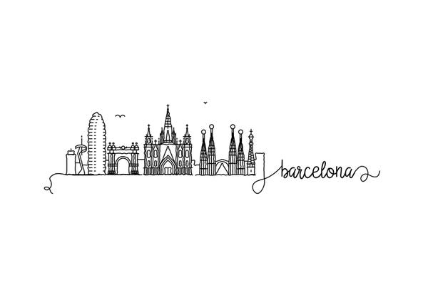 Kharin Hanes: Barcelona Skyline by Kharin Hanes