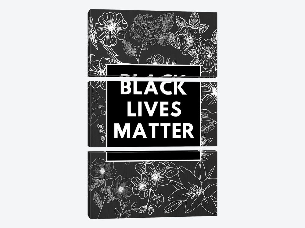 Black Lives Matter by Kharin Hanes 3-piece Canvas Art Print