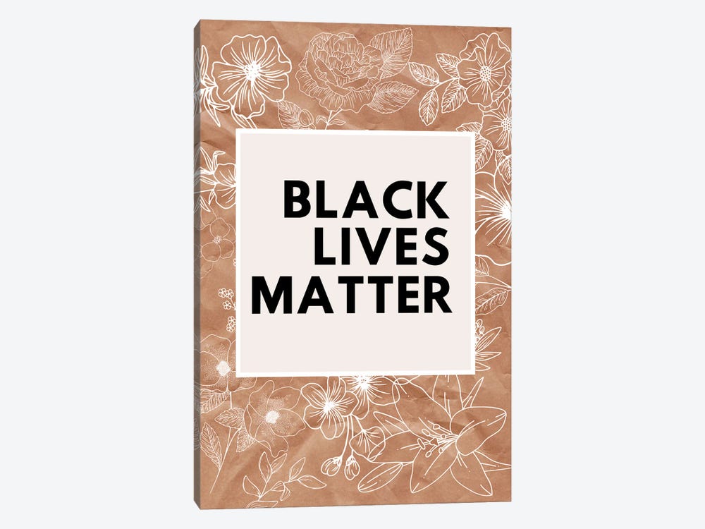 Black Lives Matter Coral by Kharin Hanes 1-piece Canvas Wall Art