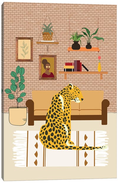 Bohemian Home Interior Leopard Canvas Art Print - Kharin Hanes
