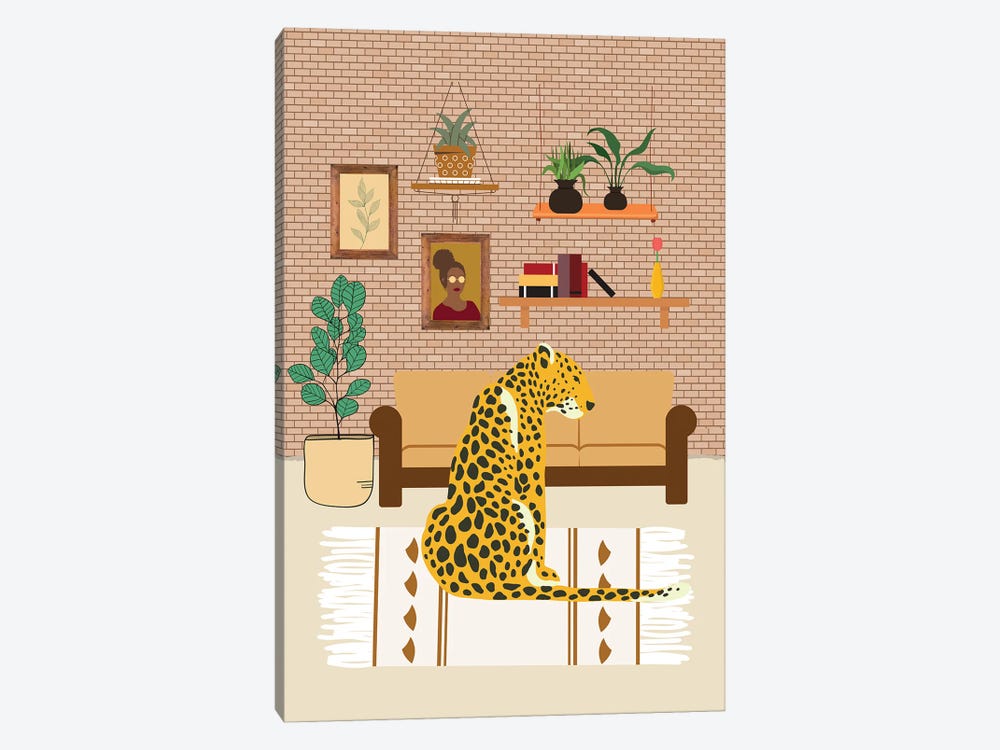 Bohemian Home Interior Leopard by Kharin Hanes 1-piece Art Print
