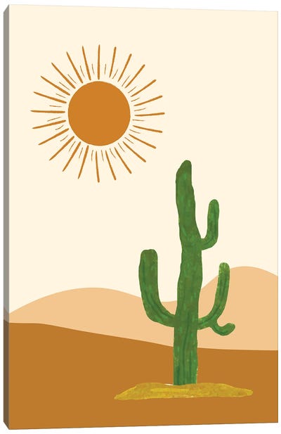 Desert Cactus Scenery Canvas Art Print - Kharin Hanes
