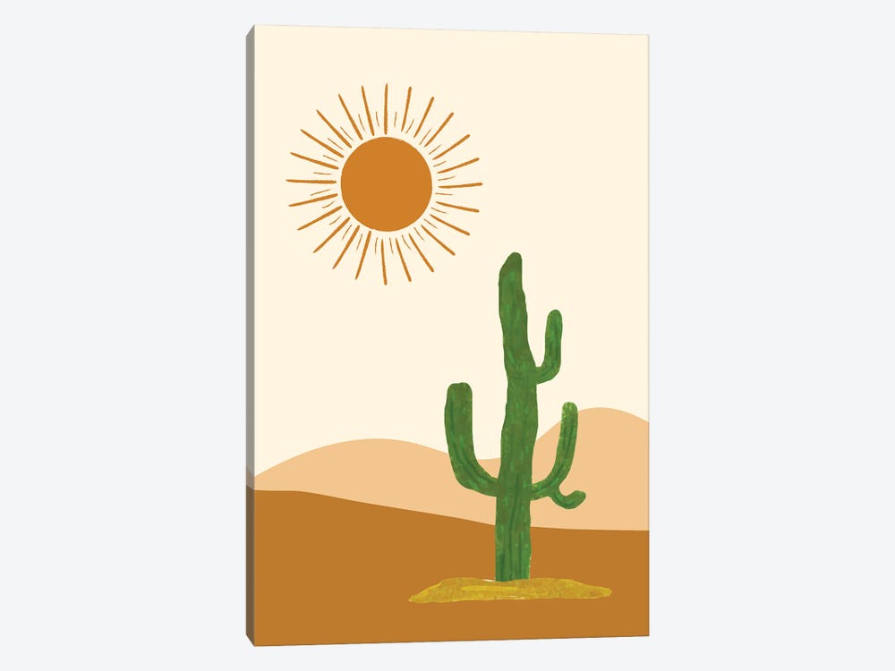 Desert Cactus Scenery by Kharin Hanes 1-piece Canvas Print