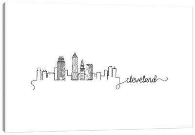 Cleveland Skyline Canvas Art Print - Ohio Art