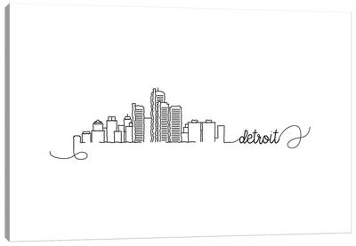 Detroit Skyline Canvas Art Print - Detroit Skylines