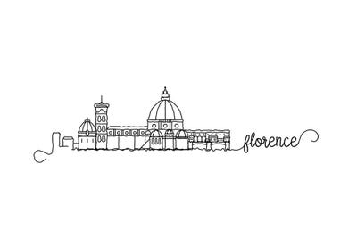 Florence Skyline by Kharin Hanes art print