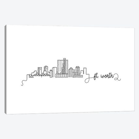 Fort Worth Skyline Canvas Print #KHN34} by Kharin Hanes Canvas Print
