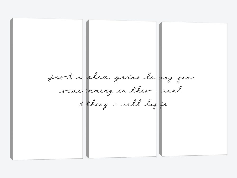 Just Relax, You're Doing Fine by Kharin Hanes 3-piece Canvas Art Print