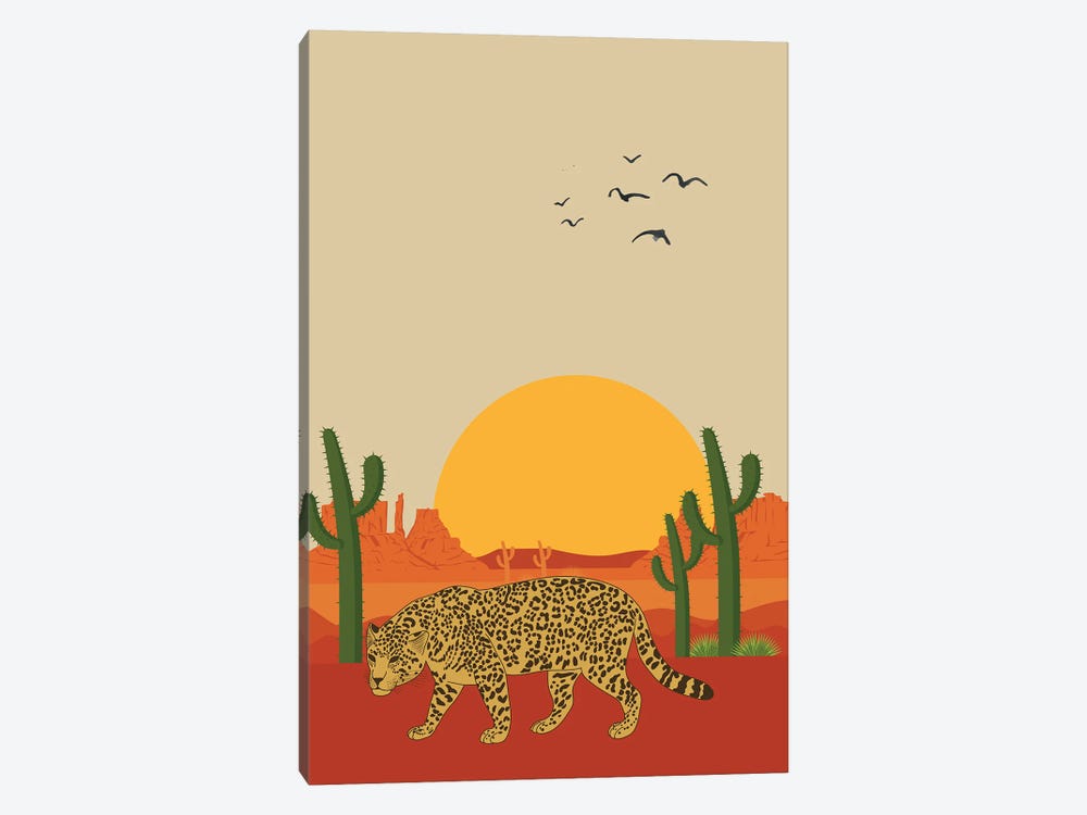 Cheetah In The Sahara Desert by Kharin Hanes 1-piece Canvas Print