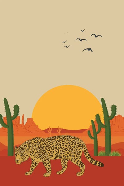 Cheetah In The Sahara Desert