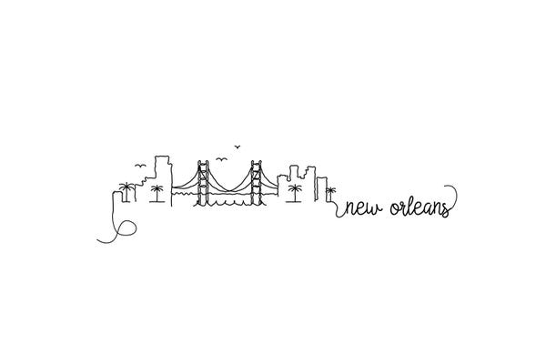 New Orleans Skylines: New Orleans Skyline by Kharin Hanes