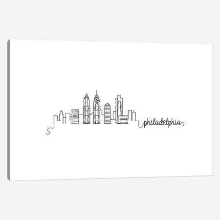 Philadelphia Skyline Canvas Print #KHN56} by Kharin Hanes Canvas Print