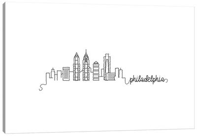 Philadelphia Skyline Canvas Art Print - Philadelphia Art