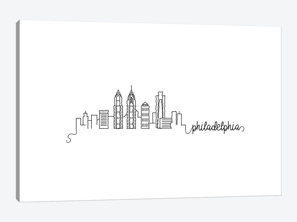 Philadelphia Skyline by Kharin Hanes 1-piece Canvas Print