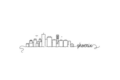 Phoenix Skyline by Kharin Hanes art print