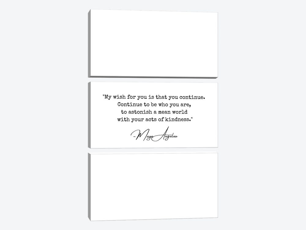 Maya Angelou Quote "My Wish For You" by Kharin Hanes 3-piece Canvas Art Print