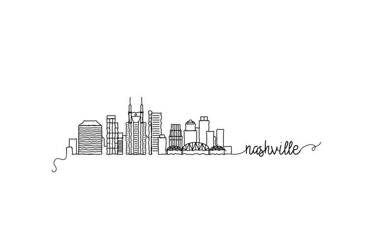 Nashville Skyline by Kharin Hanes wall art