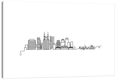 Nashville Skyline Canvas Art Print - Kharin Hanes