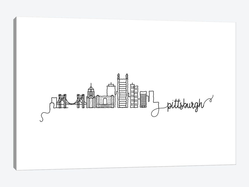 Pittsburgh Skyline by Kharin Hanes 1-piece Art Print