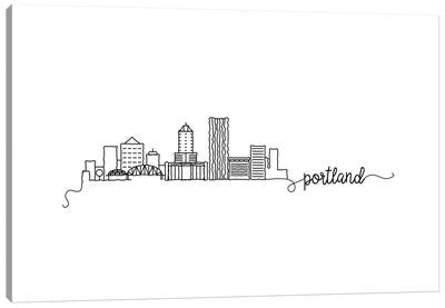 Portland Skyline Canvas Art Print - Kharin Hanes